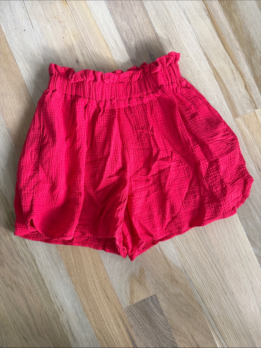 Mable Red Gauze Shorts